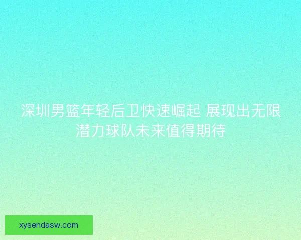 深圳男篮年轻后卫快速崛起 展现出无限潜力球队未来值得期待